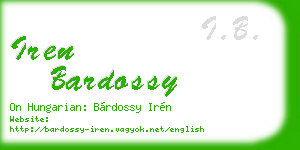 iren bardossy business card